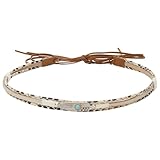 CALFOVERA Türkisfarbene Cowboyhutbänder Aus Samt Ethnisch Westlich Ländliche Hutbänder Verstellbare Perlen Panamahüte Seilgürtel Mit Feder Legierungsharz Dekor Für Damen Und Herren Cowgirl Cowboy