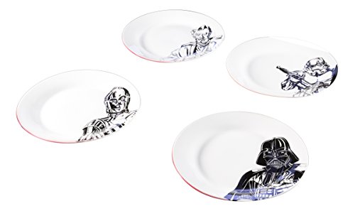 Zak Designs C3P0, Stormtrooper, Darth Vader & Obi-Wan Kenobi Ceramic 10.5