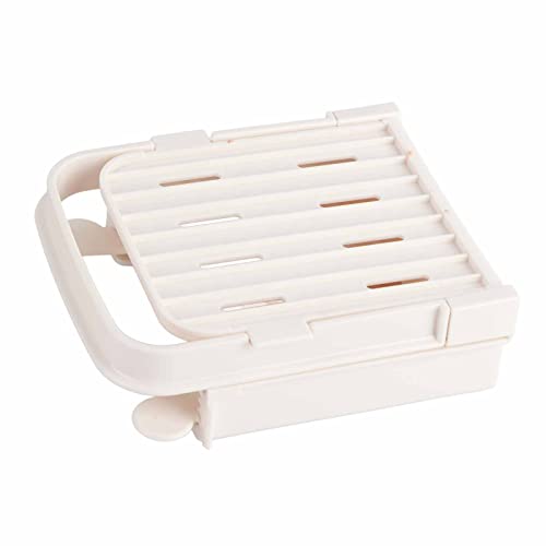 SEAFRONT Rallador de Tostadas, Cortador de Pan Ajustable, Herramienta Plegable para Cortar Pan, Material ABS, Rebanada de de 10 Mm a 30 Mm, Ideal para Tostadas, Sándwiches y Bagels (WHITE)