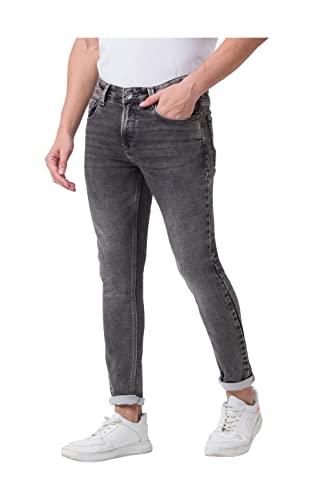 Image of Spykar Men's Kano Slim Fit Mid-Rise Jeans (Ankle Length)