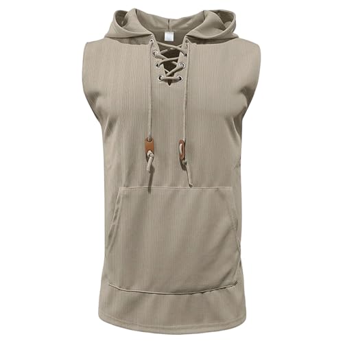 Débardeur à lacets col en V homme fini les vêtements chauds