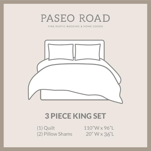 Image of Paseo Road Bear Trail 3 Piece Quilt Set with Pillow Shams, King Size