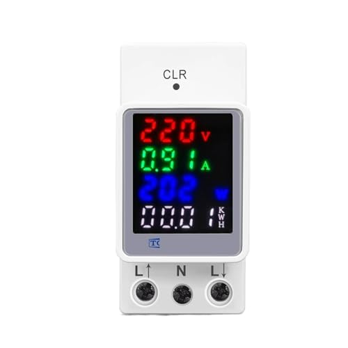 Voltmètre ampèremètre rail DIN de tableau pour surveiller la recharge de voiture électrique