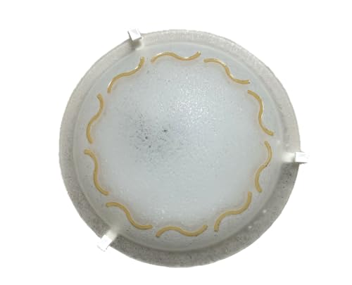 Generico Plafoniera da soffitto classica in vetro rotonda decorata marea camera da letto, sala da pranzo, cucina, bagno, ingresso D 30 cm
