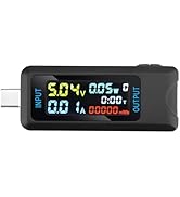 FORIOT Type-C Tester Multi-Functional Digital Tester DC 4.5-36V 0-8A Current Voltage Meter Power ...