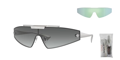 Versace VE2265 Shield Sunglasses for Women +BUNDLE with ACCESSORY EYEWEAR KIT2