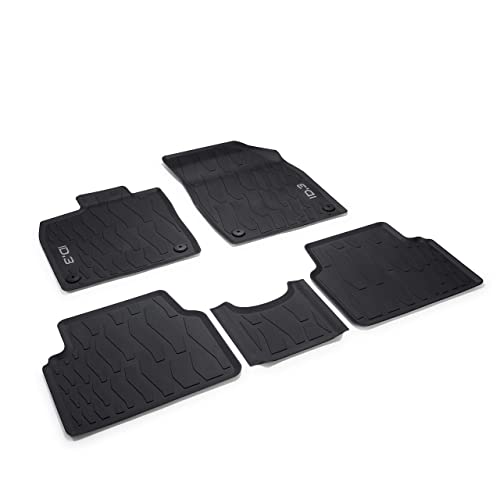 Volkswagen 10B06150082V Gummi Fußmatten Premium Allwettermatten 5X Gummimatten, mit ID.3 Schriftzug