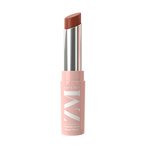 ZM Transfer-Proof Power Matte Bullet Lipstick, Vegan, 3.2 g (Bare Beauty)