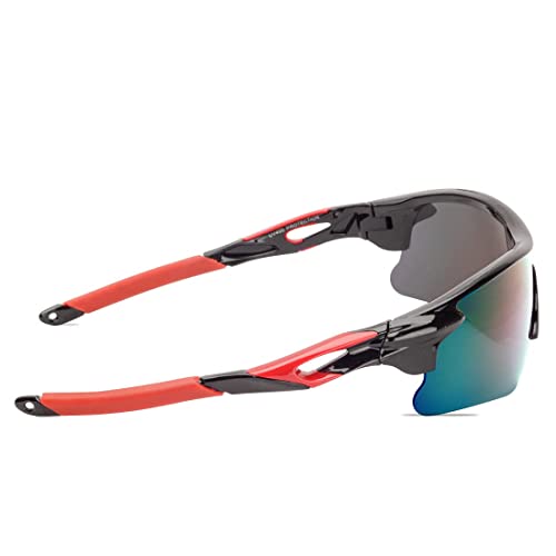 Image of Roshfort Sports Non Polorized Sunglasses UV Protection Sunglass for Men & Women Cycling Running Driving Fishing Multi Shade Glasses ITALIC (Size -Medium)