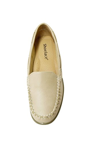 Moccasin Loafers For Women Casual Comfort Flats Walking Shoes (Vivi-01) Beige 7.5 M Us #TOP2