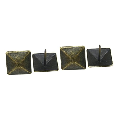 160 piezas de clavos con cabeza grande de latón diseño antiguo piramidal para tapicería miniatura 5
