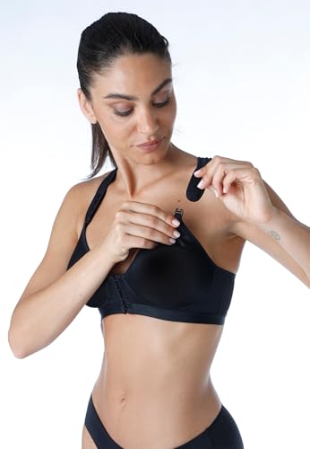 Lovable Reggiseno Sportivo Alto Impatto, Allacciatura Frontale, Microfibra Tecnica E Cotone Interno, T-Back, Sostegno, Active Comfort Donna - 3