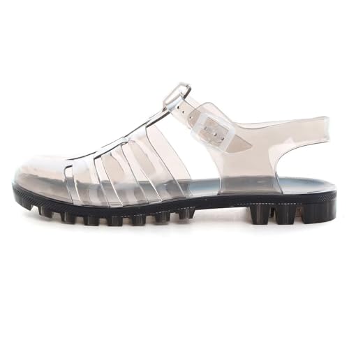 Image of Hee grand Crystal Jelly Heel Sandals for Women Summer Beach Jelly Shoes