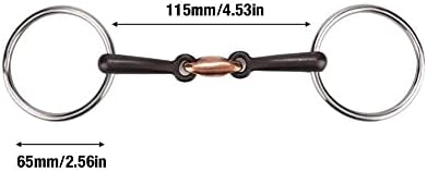 TOPINCN Horse Snaffle Bit, All Purpose Ring Snaffle Bit Easy to Install Stainless Steel Material Horse Mouth Snaffle Bit O Ring (#2)