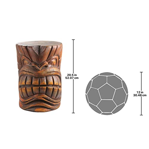 Design Toscano Db383038 The Grande Tiki God Kanaloa Teeth Side Table Statue, 20 Inch, Woodtone #TOP2