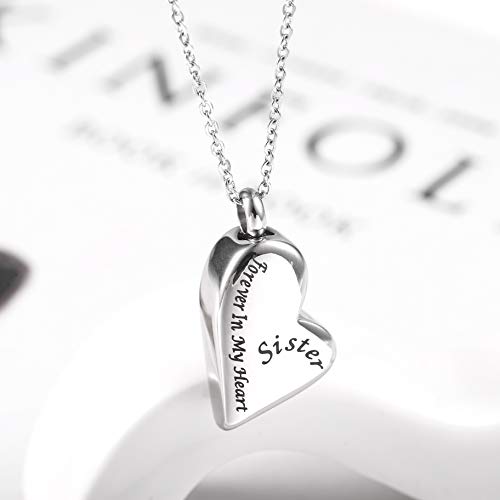 Heart Urn Necklace for Ashes Cremation Stainless Steel Memorial Keepsake Jewelry4