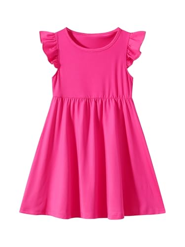 Girl Floral Skater Multipack Dresses 3-Pack Polka Dots Short Sleeve Priness A-line Dress3