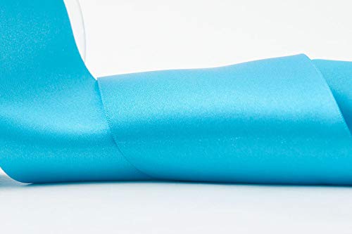Berisfords Double Faced Satin Ribbon, Peacock, 70 mm Width, 20 metre Length - Image 3