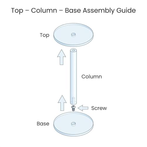 QWORK Round Acrylic Display Stand, Premium Clear Round Riser Stands, Set of 3 by QWORK - Image 4