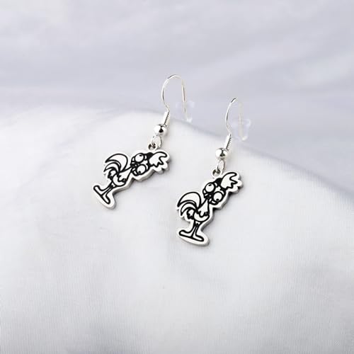 WSNANG Cartoon Movie Inspired Gift Chicken Earrings Funny Chicken Mom Chicken Jewelry Fairy Tale Movie Lover Gift4