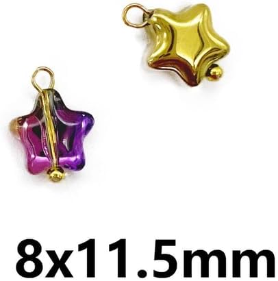 50 Pcs Crystal Glass Pendants for DIY Jewelry Making, AB Color Plated Charms for Bracelet Necklace Earring image 5