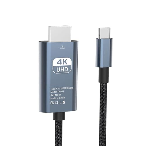Critin USB C to HD Cable 4K@60Hz,3M Braided USB Type C to HD Adapter for Home Office Thunderbolt 4/3 Compatible with Galaxy S8 to S22, MacBook Pro/Air, iPad Pro, iMac, Mac Mini