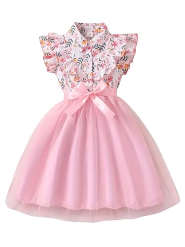 Image of Pink White Apparels Summer Dress for Baby Girl /Frocks for Baby Girl /Baby Frocks Girl Rayon /Casual Dress Short Short Sleeve