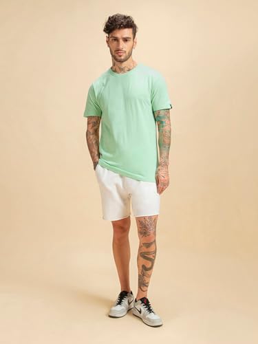 Image of Bewakoof Men's 100% Cotton Solid Regular Fit Half Sleeve Round Neck T-Shirt | Tshirt for Men Cotton| Casual Wear | Street Wear