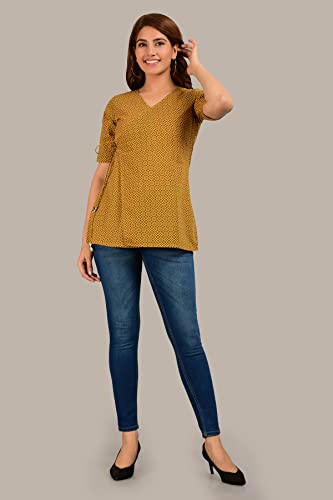 Image of COTLAND Fashions Jaipuri Cotton Angrakha Style Top for Women (Partial Open)