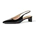 Amazon Essentials Scarpe Slingback con Tacco a Blocco Donna, Nero Pelle Verniciata, 37.5 EU