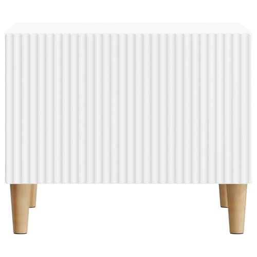 Table basse avec tiroir blanc meuble salon rangement en bois - 5
