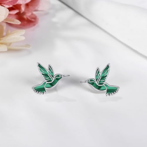 Image of Animal Stud Earrings 925 Sterling Silver Elephant /Unicorn /Chicken /Flamingo /Highland Cow /Hummingbird Earrings Animal Jewelry Gifts for Women