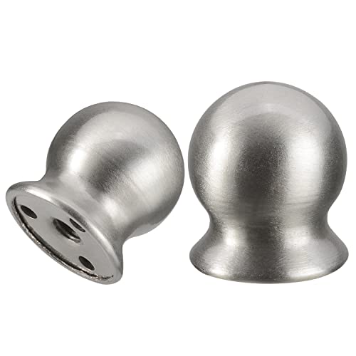 Aspen Creative 24042-09-2, Lamp Finial for Lamp Shade/Brushed Nickel Finish, 1-1/4" Height, 2Pcs/Pack