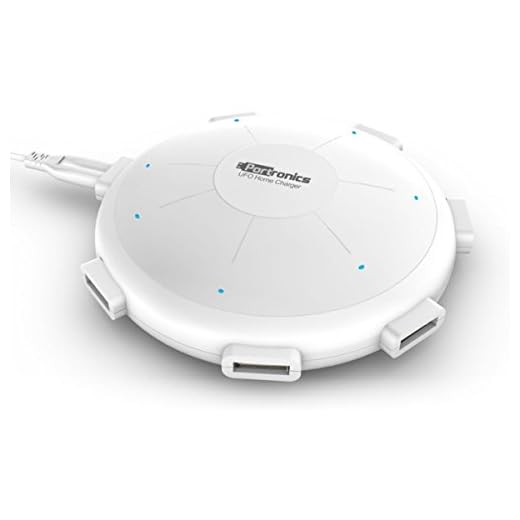 Portronics POR 343 UFO 6 Ports 8A Home Charging Station (White)