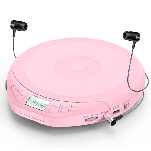 Comoda alimentazione: A casa, il lettore CD può essere impostato perfettamente con il cavo di alimentazione in pochissimo tempo; all'esterno, non è necessario preoccuparsi delle fonti di alimentazione grazie alle 2 batterie LR6 da 1,5 V (NON INCLUSE).