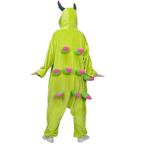ANPRWZ Halloween Costume Cosplay Pajamas Adult Onesie Women men Green