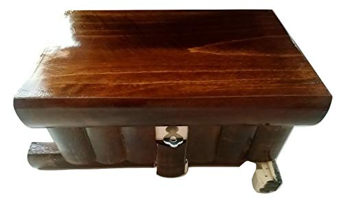 Grande mano intagliato scatola di legno di puzzle segreta magica contenitore di monili rompicapo di immagazzinaggio designe fiore decorazioni per la casa tesoro (Marrone senza intaglio)