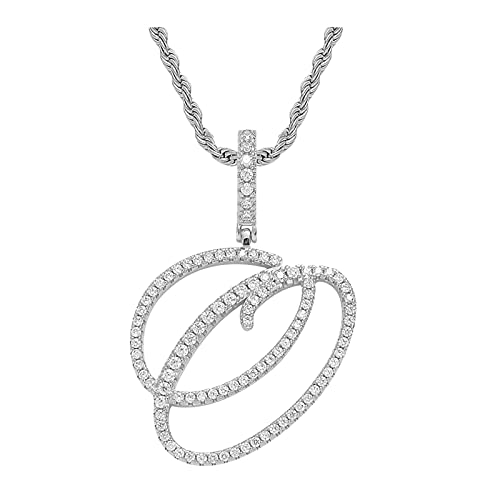Collier de hanche chaîne hop grand pendentif lettre capitale pour hommes