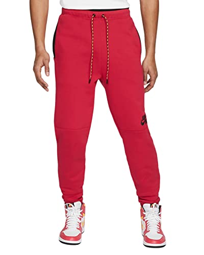 Jordan Jumpman Men's Fleece Pants, Mystic Hibiscus/Black, Large