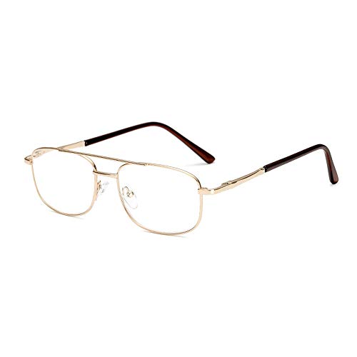 GEMSeven Gafas De Lectura De Metal Con Marco De Metal Gafas De Doble Viga Bisagras Gafas De Presbicia Para Hombres Cover