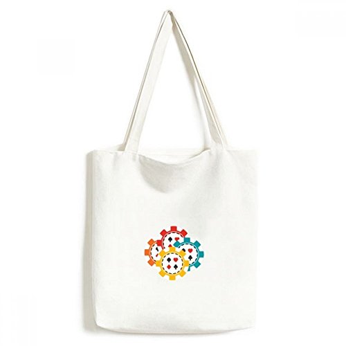 Sac en toile lavable pour remplacer le plastique cabas solide casino coloré