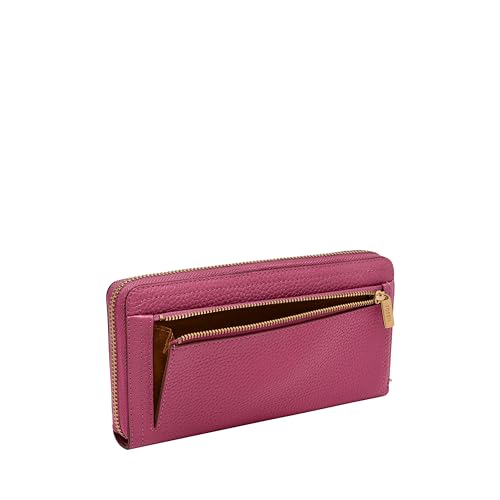 Image of Fossil Women's Logan Leather RFID-Blocking Zip Around Clutch Wallet with Wristlet Strap for Women