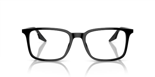 Ray-Ban RX5421 Rectangular Prescription Eyewear Frames, Black/Demo Lens, 53 mm