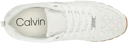 Calvin Klein Women's CARLLA Sneaker, White Multi 142, 6.5 | Image 4