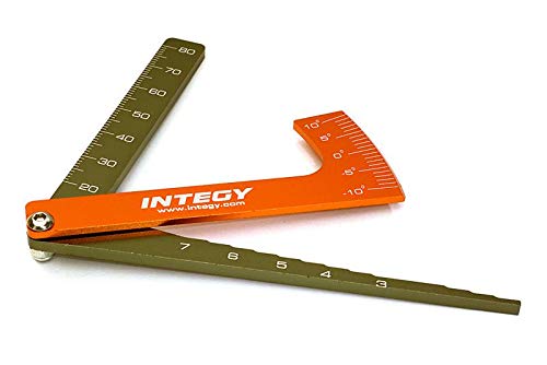 Integy RC Aluminum Alloy Ruler, Ride Height 1.5-to-7mm & Camber Gauge for 1/10 Drift & TC