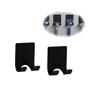 FuninCrea Rasiererhalter, 2er-Pack Rasierer-Halter für die Dusche, Mehrzweck selbstklebender Edelstahl Mehrzweckhaken für Rasierer, Handtuch, Küchen und Badezimmer (Schwarz)