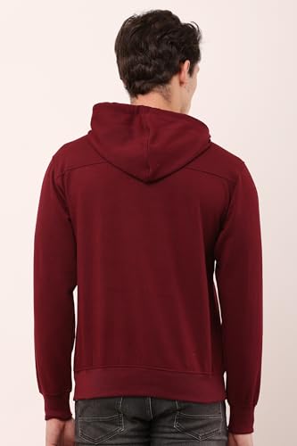 Image of GWADI'S Men's Printed Long Sleeves Fleece Hooded Neck Winter Wear Hoodie with Front Kangaroo Pocket