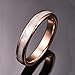 Vakki 4mm Tungsten Rings Rose Gold-Plated Wedding Band with Mother of Pearl Shell Size 7.5