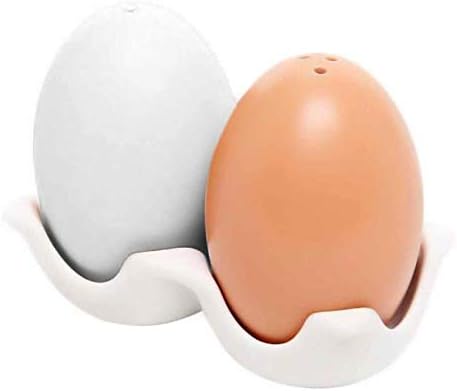 (Set of 2) Ceramic Easter Egg Shaped Seasoning Bottle herb and Spices Salt/Pepper Shaker Kitchen & Dining Cooking Tool in Crate Cartoon