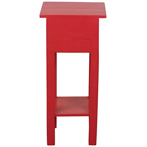 Sunset Trading Shabby Chic Cottage Table, Small One Drawer, Antique Red #TOP6